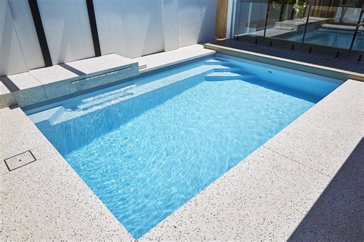 Cottesloe 6m x 4m Silver Pearl Sparkle Harrisdale - Brisbane Fibreglass Pools
