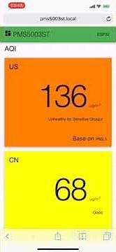 ESP32 PMS5003ST Dashboard
