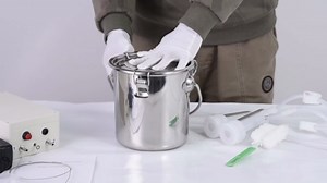 Goat Milking Machine, 14L Electric Automatic Pulsation Vacuum Milker, Adjustable Suction with Auto-Stop Function, Stainless Steel Bucket & 2 Teat Cups, Milking Equipment for Goats, Cows and Sheep