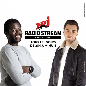 4.5K views · 49 reactions |  Nouveau show sur NRJ  Tous les soirs de 21h à minuit, écoutez #NRJradioStream avec Brack & Louis sur #NRJ  Au programme : du digital, des jeux vidéos en passant par la musique, les séries, le sport, les réseaux sociaux mais aussi des délires et des invités  A ce soir pour la grande première sur NRJ ! | NRJ | Facebook