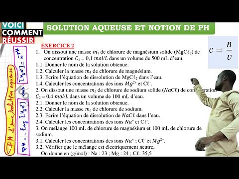 Aqueous solution#Concentration#equations#mass#electroneutrality of the solution