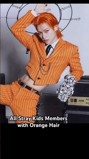 How Every Stray Kids Member Looks With Orange Hair #straykids #felix #hyunjin #hair #bangchan