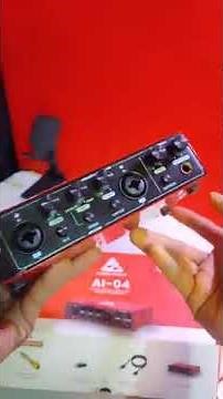 AI-04 2x2 Audio Interface Metal Body. Red Finish. Pro-Level Performance. 🎧🎙️ #audioarray