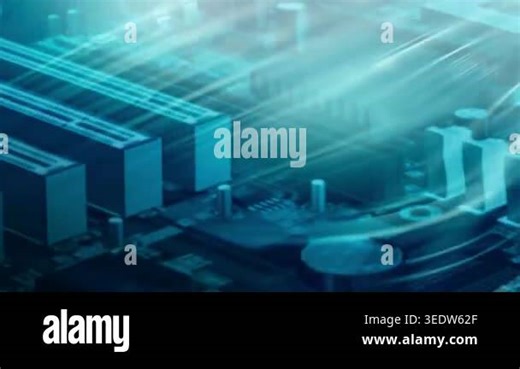 digital composite image of 3 d computer technology background Stock Video Footage - Alamy