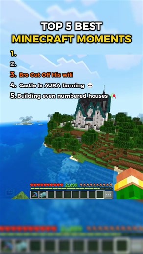 Top 5 Insane Minecraft Moments 😱 #minecraft