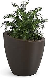 Mayne 8879-ES Modesto 20in Round Patio Planter, Espresso