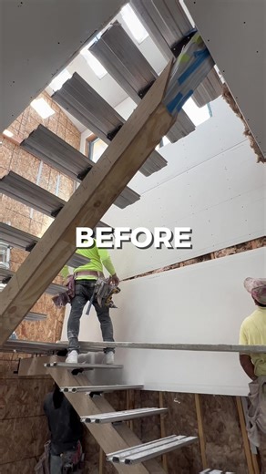 Bay Area luxury home transformation: staircase before and after Architect Led Design Build for clients who want timeless, not trendy. Custom detailing, refined finishes, and a staircase that becomes the anchor: refined rails, balanced proportions, elevated materials, and lighting that makes every step feel intentional. Refined finishes, clean transitions, and a layout that finally feels effortless (starting right at the stairs). Custom luxury home build by Ritz Builders from concept to completio