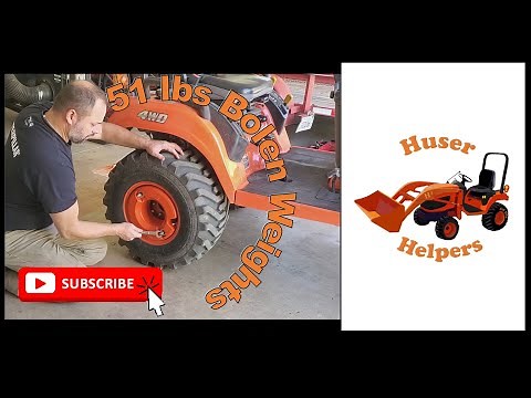 Kubota BX Rear Wheel Weights - 51 lb Bolen Weights