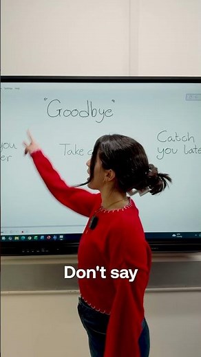 Don't say "goodbye"