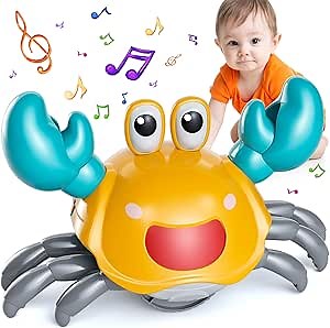 Beby Buty Crawling Crab Baby Toy, Infant Tummy Time Walking Dancing Moving Crab Toys for Babies Girl Boys, Crawling Crab Baby Toy Toddler Birthday Gifts
