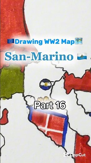 😮How he can drawit🇪🇺Drawing WW2Map🗺️ San-Marino 🇸🇲Part16#history#map#countryballs#ww2#europe