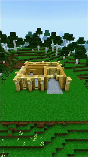 Aesthetic Wooden Mansion Tutorial Timelapse #shorts #viral #minecraft