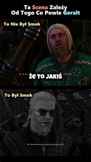 Ta Scena Zależy Od Tego Co Powie Geralt 🐲 #wiedźmin #thewitcher #gaming