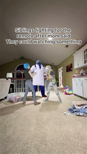 siblings fighting for remote USA love