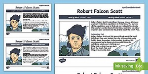 Robert Falcon Scott Significant Individual Fact Sheet