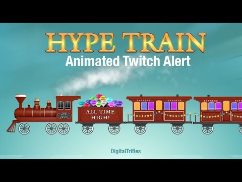 Hype Train Twitch Alerts, Animated Overlays for VTubers & Streamers, Stream Alert, Retro Locomotive