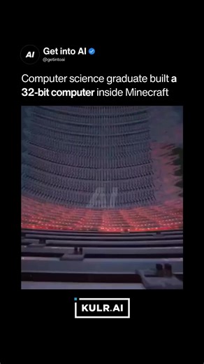 Artificial Intelligence | AI on Instagram: "Ryan Boulds recreated real CPU architecture using redstone logic gates, adders, registers, and memory. The build includes over a million blocks and can run arithmetic, comparisons, and even custom programs. He also designed a simple assembly-style language to control it, turning a game into a working computer lab. Follow for more @getintoai #ai #ainews #aiupdates"