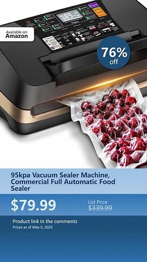 95kpa Vacuum Sealer Machine, Commercial Full Automatic Food Sealer