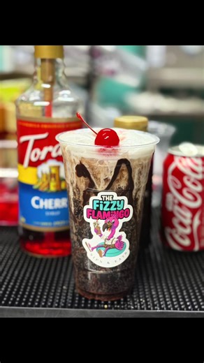 Some flavors just bring back the memories. Well not all are good ones, but this definitely brings back a good memory for me #dirtysoda #thefizzyflamingo #cherry #mocktails