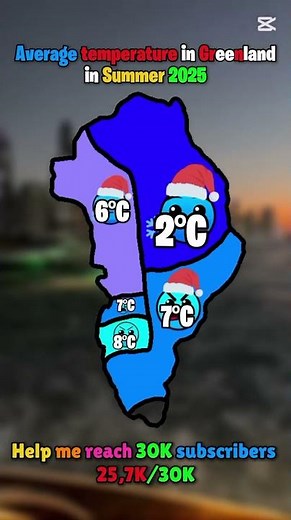 Average temperature in Greenland in Summer+Winter 2025 #europe #geoportal #map #mapguide #mapping