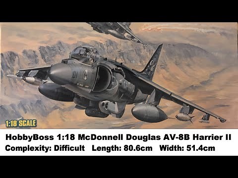 Large Scale! HobbyBoss 1:18 McDonnell Douglas AV-8B Harrier II Kit Review