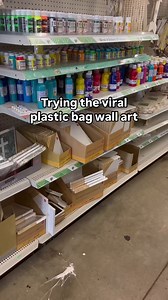 2.2M views · 32K reactions | Trying the viral plastic bag wall art!  | Liz Fenwick DIY | Facebook