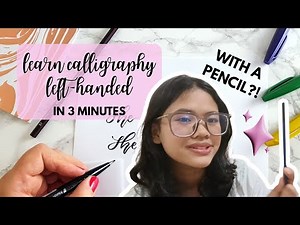 learn left-handed calligraphy for beginners IN ONLY 3 MINUTES!! | alessandra ganal