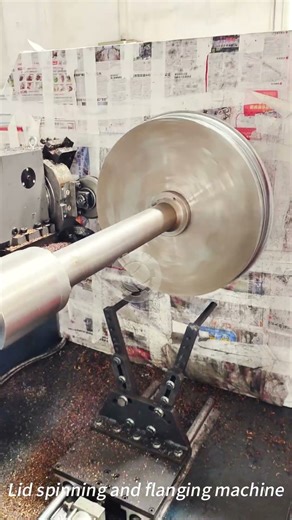 Lid #spinning # flanging machine