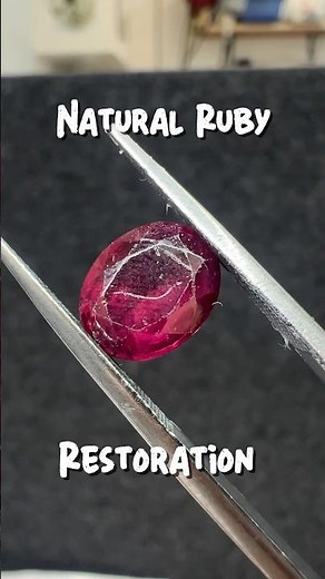 Restoring an old ruby gemstone #engagementring #gemstone #jewelry #restoration #ruby