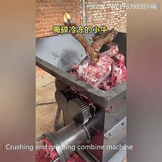 Durable Whole Pigs and Sheep Shredding and Grinding Machine Frozen Meat Grinder Cow Bone Crusher