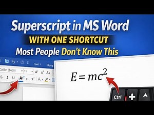 Superscript in MS Word with One Shortcut #MSWord #Shortcuts #Productivity #Office