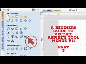 A beginners guide to the Vectric Aspire VCarve Pro and VCarve Desktop tool menus. Part 3