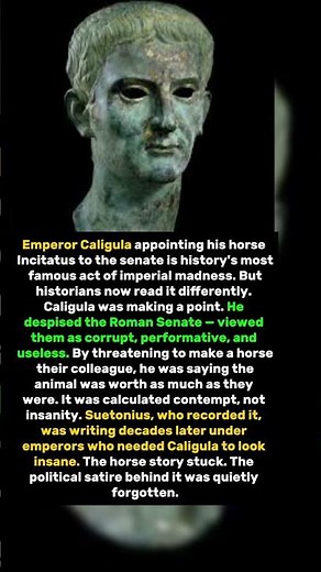 The Roman Emperor Who Made His Horse a Senator — Was Doing It to Humiliate Everyone Else