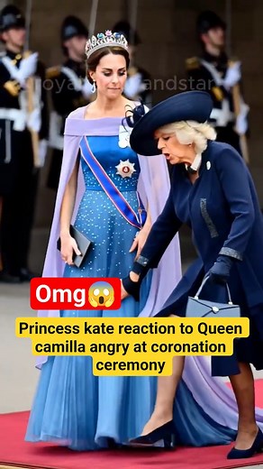 Princess kate reaction to Queen camilla angry at coronation ceremony #shorts #kingcharles #kate #usa