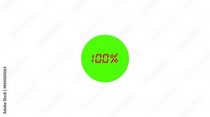 Loading icon animation with circle loading 0 to 100% .