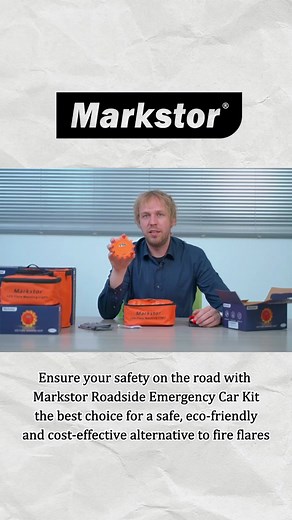 Markstor road safety flares. Complete functionality. Stay safe on the road. Order now!#caremergencykit #emergencycarkit #roadflares
