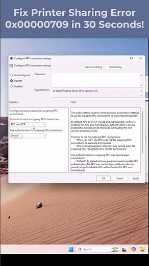 Fix Printer Sharing Error 0x00000709 in 30 Seconds!