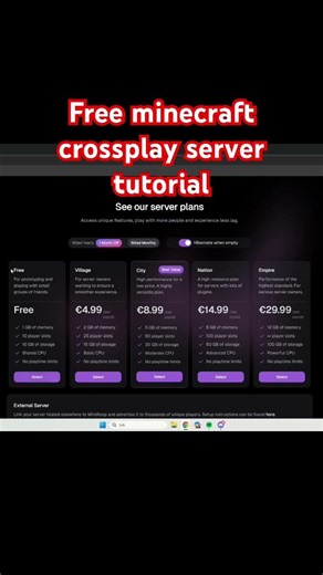 Free Minecraft crossplay server tutorial #minecraft #free #tutorial #gamingtips