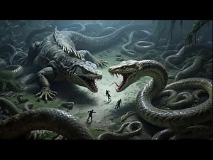 So exciting! The giant lizard and the giant python start the battle of the century!【巨蜥】