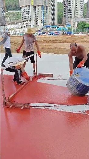 Painting construction for plastic running tracks