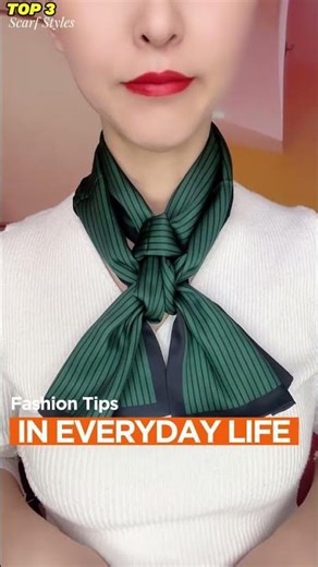 The Top 3 Signature Scarf Knots 🧣✨ #FashionHacks #ScarfStyling #Shorts