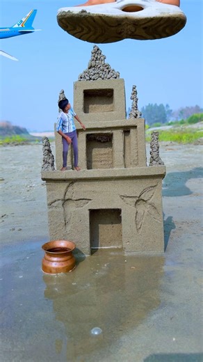 Jump by airplane✈️ mini swimming pool creative short #magical #airplane #funny videography #shorts