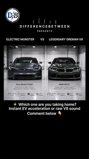 Tesla Model S Plaid vs BMW M5 CS ⚡ EV Monster vs V8 Beast 🔥