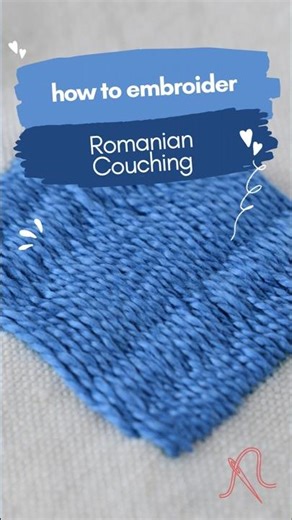 How to Do Romanian Couching Stitch | Bold Texture with One Thread #handembroidery
