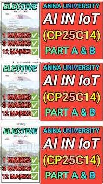 AI in IoT(CP25C14) #cp25c14 #annauniversity #ai#iot #aiiniot #r2025#artificialintelligence #elective