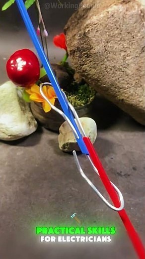 Practical skills for electricians to connect wires live