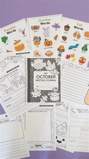 Writing center ready! ✏️ Our October resources bring fresh prompts, fun activities, and no-prep worksheets your students will love! Find all your writing necessities at the link below! https://shopschoolgirlstyle.com/collections/writing-classroom-resources-ready-set-teach #classroomresources #classroomworksheets #classroomwritingcenter #writingcenter #writingpages #writingforkids #teacherresources #teacherplanning | Schoolgirl Style Classroom Decor