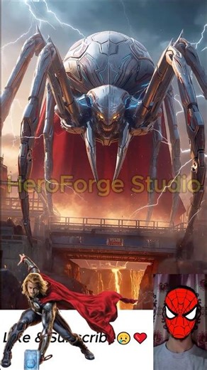 Don’t miss this 😱Robotic Spider Wrapped in Superheroes Skin🔥💥 #marvel #trending #viral #top #thor