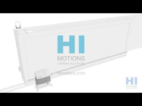 Hi-Motions: Telescopic sliding gate two leaves, bottom mounting