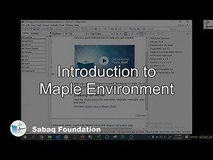 Introduction to Maple Environment, Math Lecture | Sabaq.pk